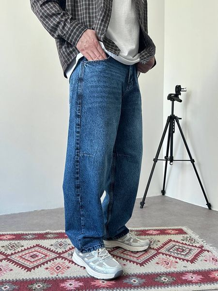 Мужские объемные джинсы Baggy в синем цвете bj2956v-28 фото