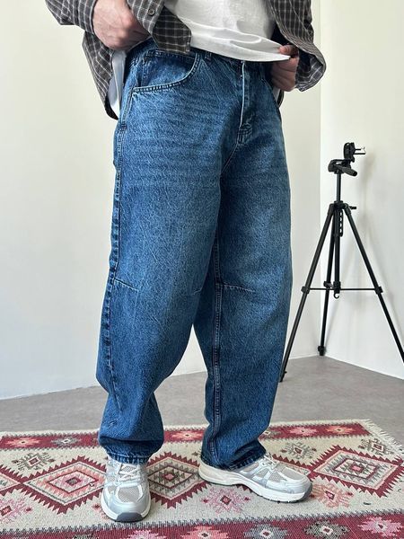 Мужские объемные джинсы Baggy в синем цвете bj2956v-28 фото