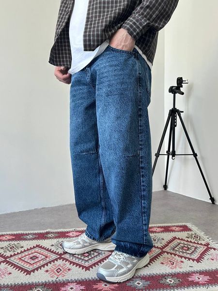 Мужские объемные джинсы Baggy в синем цвете bj2956v-28 фото
