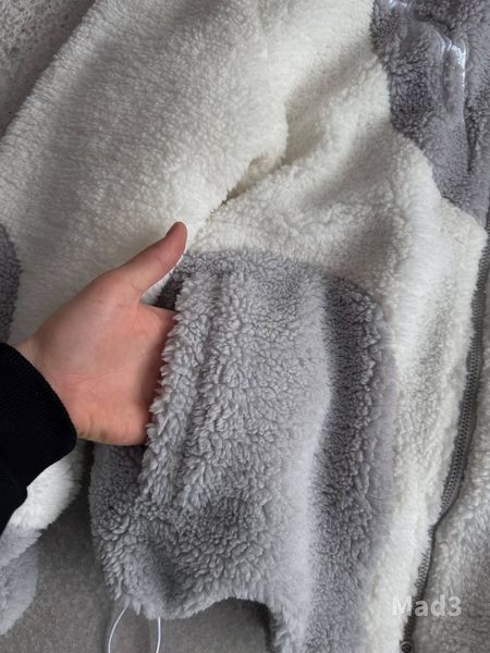 Чоловічий бомбер з балаклавою у сірому кольорі mad3 фото