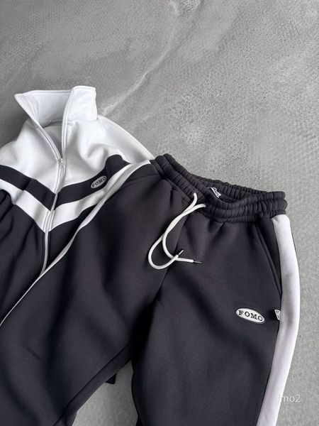 Мужской oversize спортивный костюм в графитовом цвете fmo2 фото