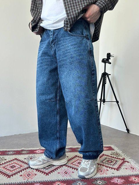 Мужские объемные джинсы Baggy в синем цвете bj2956v-28 фото