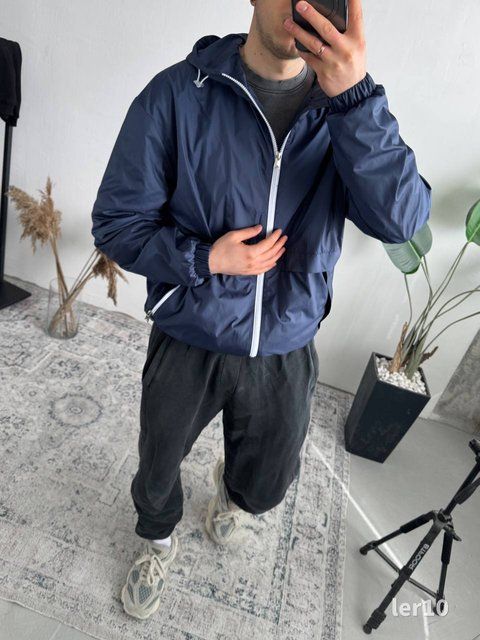Мужская oversize ветровка в синем цвете ler10n фото