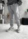 Мужские oversize утепленные брюки в светло-сером цвете fant3 фото 5