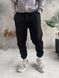 Мужские oversize джоггеры на флисе в черном цвете fstn1 фото 1