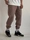 Мужские oversize брюки на флисе в бежевом цвете n04208 фото 3