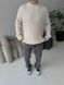 Мужской oversize свитер в бежевом цвете mr101 фото 5