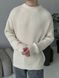 Мужской oversize свитер в бежевом цвете mr101 фото 1