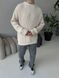 Мужской oversize свитер в бежевом цвете mr101 фото 6