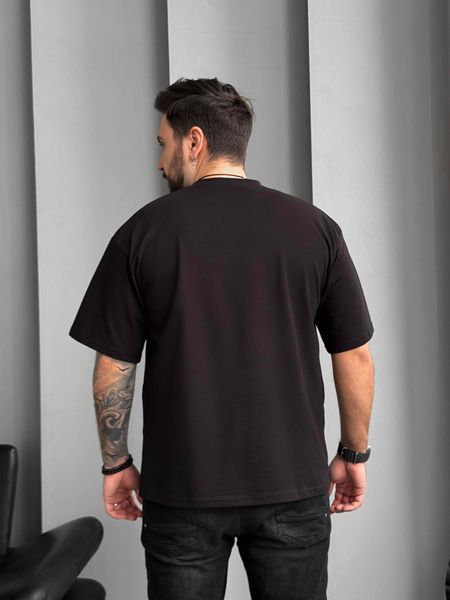 Мужская oversize футболка в черном цвете rd372 фото