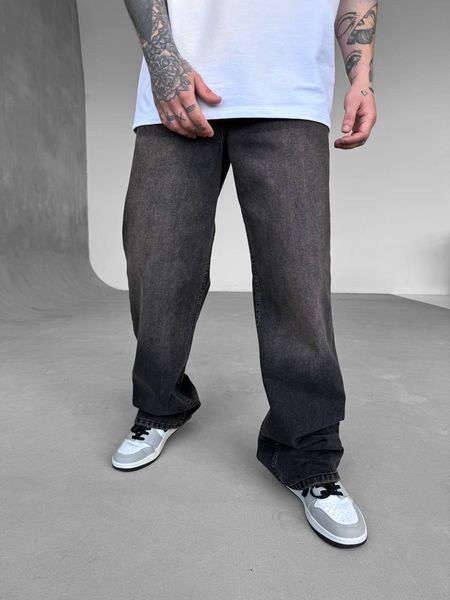 Мужские широкие джинсы Baggy в темно-сером цвете df2258-25 фото