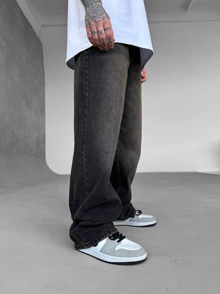Мужские широкие джинсы Baggy в темно-сером цвете df2258-25 фото