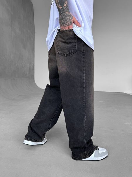 Мужские широкие джинсы Baggy в темно-сером цвете df2258-25 фото