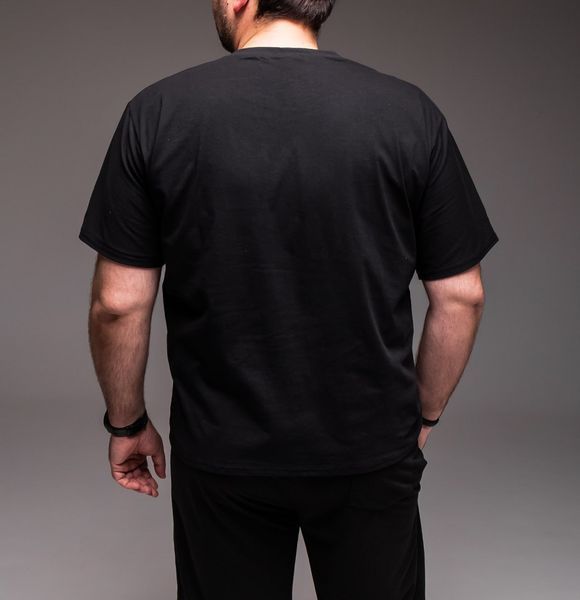 Мужская oversize футболка в черном цвете 2242bl фото