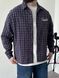 Мужская oversize рубашка в клетку в бордовом цвете vm912-S фото 1