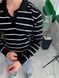 Чоловічий светр в смужку у чорному кольорі polos1 фото 3