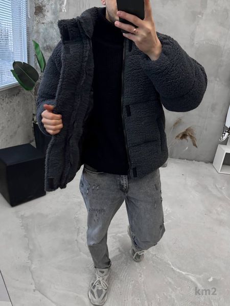 Мужская oversize куртка в графитовом цвете km2w фото