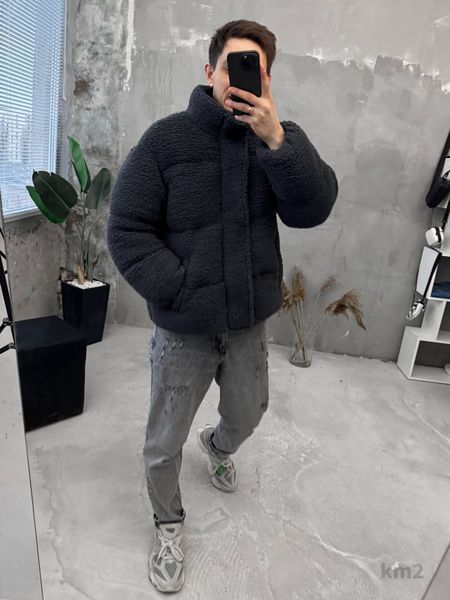 Мужская oversize куртка в графитовом цвете km2w фото
