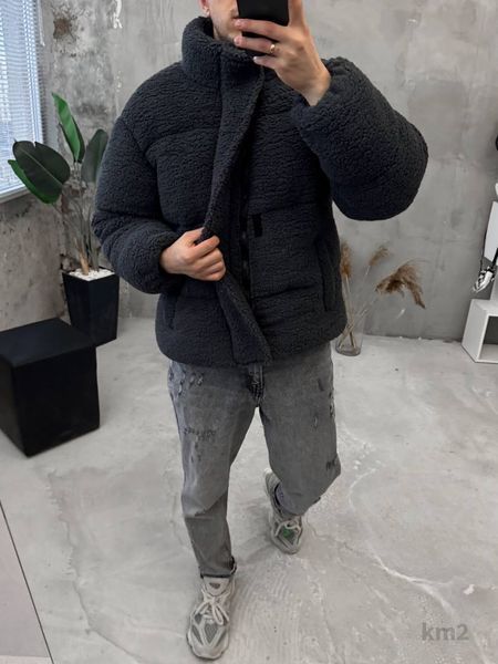 Мужская oversize куртка в графитовом цвете km2w фото