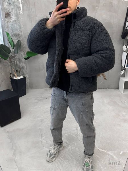 Мужская oversize куртка в графитовом цвете km2w фото