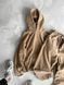 Мужской oversize флисовый костюм в бежевом цвете hs6 фото 2