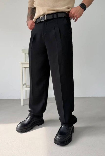 Мужские брюки Baggy в черном цвете gi1158-S фото