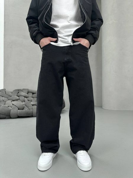 Чоловічі широкі джинси Baggy у чорному кольорі sk2834-410v-S фото