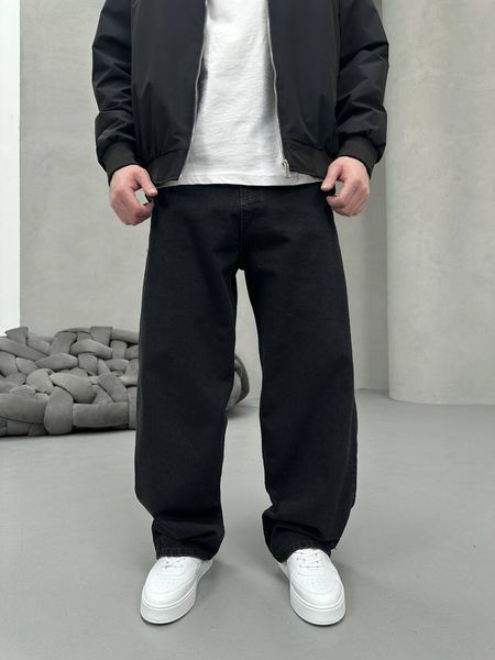 Чоловічі широкі джинси Baggy у чорному кольорі sk2834-410v-S фото