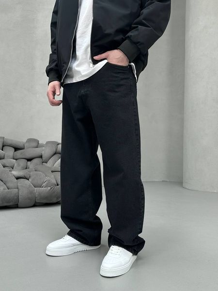 Чоловічі широкі джинси Baggy у чорному кольорі sk2834-410v-S фото
