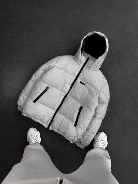 Чоловіча oversize куртка у сірому кольорі dp1m фото