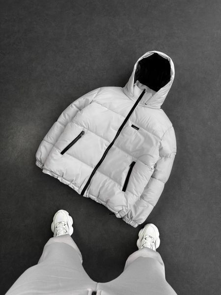 Чоловіча oversize куртка у сірому кольорі dp1m фото