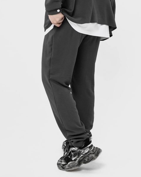 Мужские oversize брюки в графитовом цвете krr4 фото