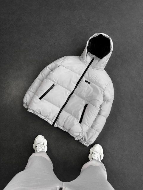 Мужская oversize куртка в сером цвете dp1m фото