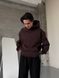 Мужское oversize худи на флисе в коричневом цвете rd419 фото 2