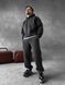Мужской oversize спортивный костюм худи+брюки в графитовом цвете kos44 фото 2