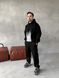 Мужской oversize спортивный костюм с принтом в черном цвете kos35 фото 6