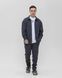 Чоловічий трикотажний oversize костюм у графітовому кольорі rb14 фото 1