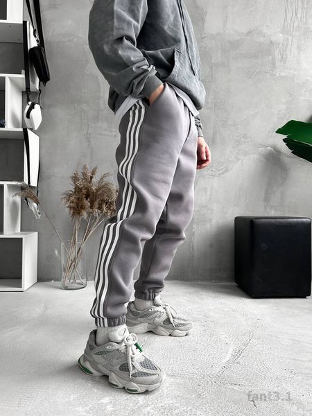 Мужские oversize утепленные брюки в сером цвете fant3.1 фото