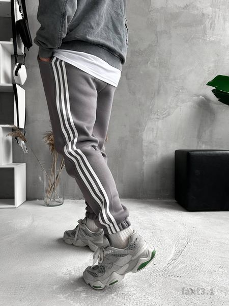 Мужские oversize утепленные брюки в сером цвете fant3.1 фото