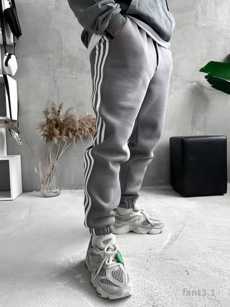 Мужские oversize утепленные брюки в сером цвете fant3.1 фото