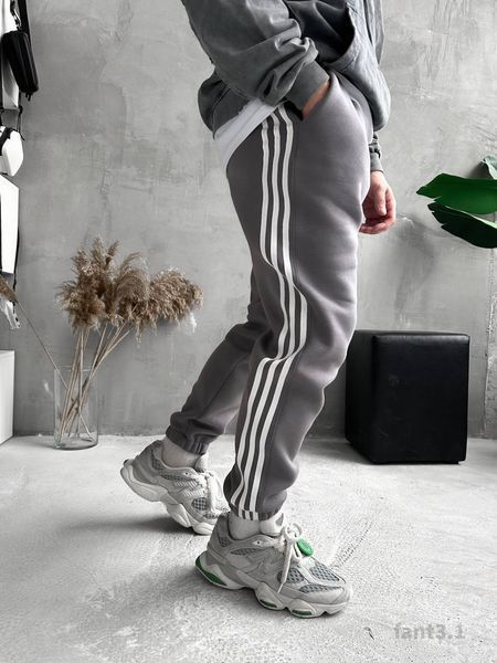Мужские oversize утепленные брюки в сером цвете fant3.1 фото
