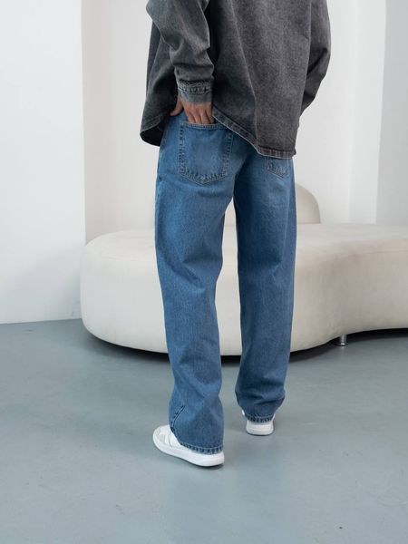 Чоловічі широкі джинси Baggy у синьому кольорі 3152k2 фото