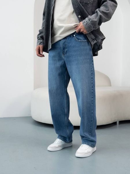Чоловічі широкі джинси Baggy у синьому кольорі 3152k2 фото