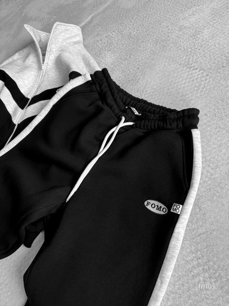 Мужской oversize спортивный костюм в черном цвете fmo1 фото