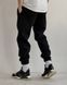Мужские oversize брюки на флисе в черном цвете n04202 фото 4