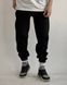Мужские oversize брюки на флисе в черном цвете n04202 фото 1