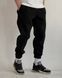 Мужские oversize брюки на флисе в черном цвете n04202 фото 3