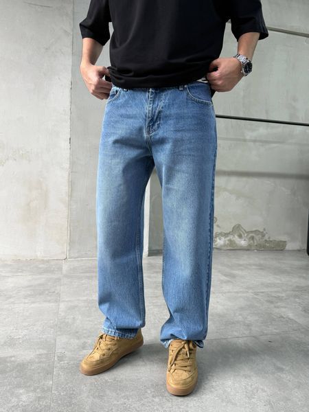 Мужские свободные джинсы Baggy в голубом цвете 3152k19 фото