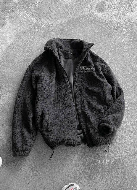 Чоловічий oversize бомбер у графітовому кольорі lib2 фото