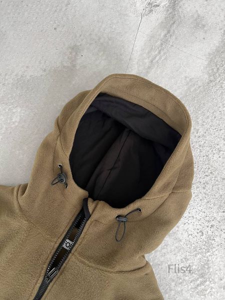 Чоловіча флісова oversize кофта у кольорі хакі flis4 фото